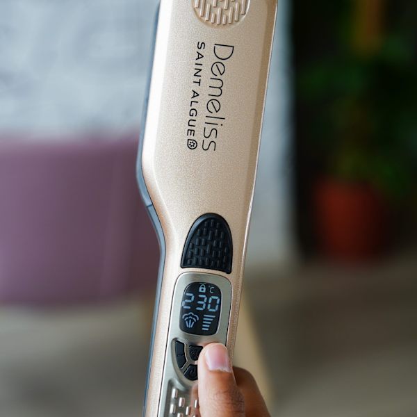 Ångplattång - SAINT ALGUE - Demeliss TITANIUM SMOOTH RITUAL presentset - Utredningsborste - Guld