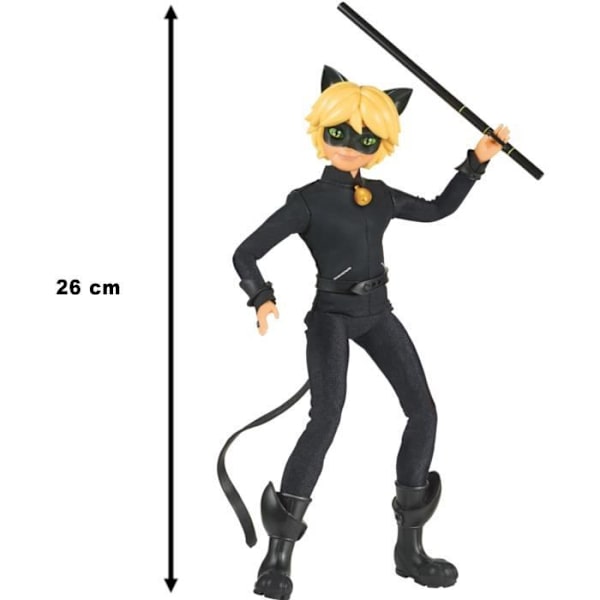 BANDAI Miraculous Ladybug - Modedocka 26 cm: Cat Noir