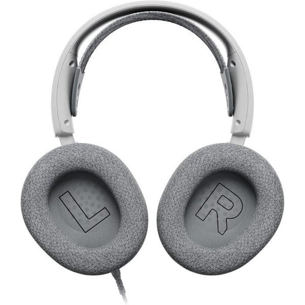 Spelheadset - STEELSERIES - Arctis Nova 1P Vit - Kabelanslutet - Multiplattform - Vit / Grå
