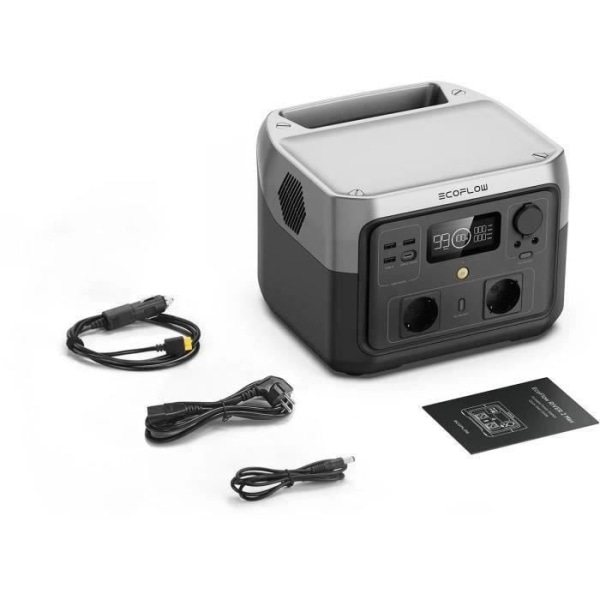 Portable Electric Generator River 2 Max, 512 WH, 2 CA -utgång - 500 W totalt (överspänning 1000 W)