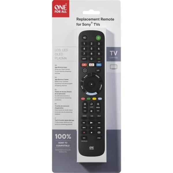 ONE FOR ALL URC4912 - Ersättningsfjärrkontroll för Sony TV