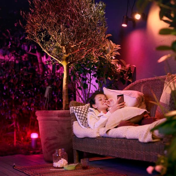 PHILIPS Kit med 3 HW&CA Lily 8W anslutna fläckar - Antracit