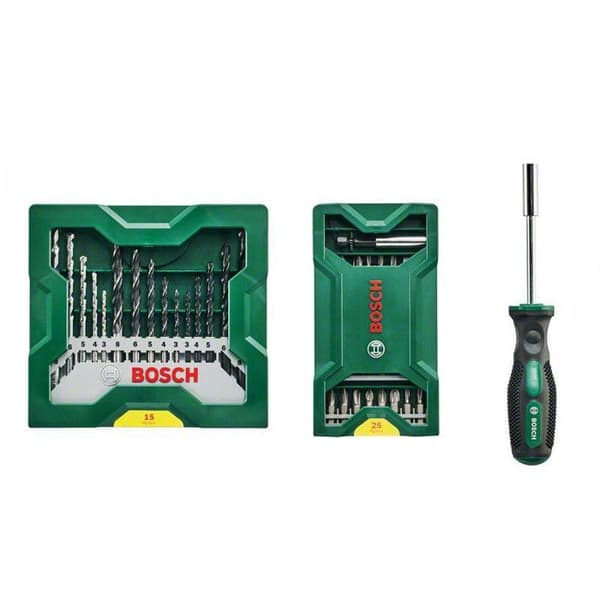 BOSCH Mini X-Lin bitshållare skruvmejselsats med 41 bits - 2607017655