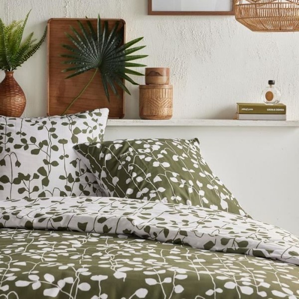 Sängkläder - IDAG Crazy - Blommönster - 2 personer - 220 x 240 cm - Grön