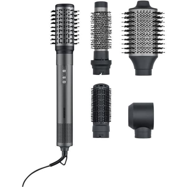 Jonisk stylingborste - SEVERIN - 5-i-1 multistyler - Kraftfull BLDC-motor - 5 tillbehör - 1500 W - Grå och svart