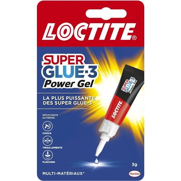 Cyanokrylatlim - LOCTITE - SUPERGLUE-3P - Power gel - Tube 3g