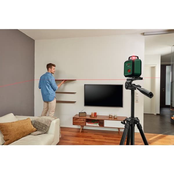 BOSCH PLL 360-1 linjelaser - Med TT120 stativ, skyddsfodral, bruksanvisning och batterier