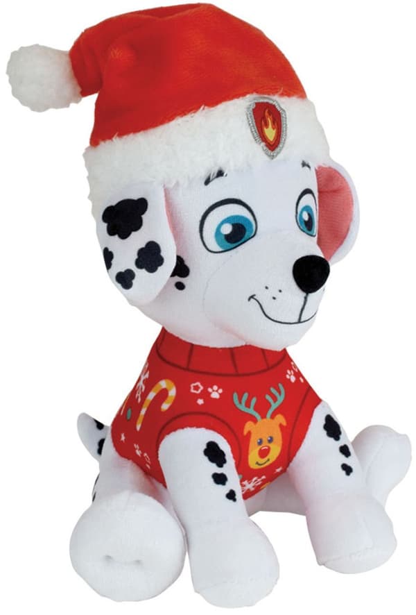 Set med 3 mjukisdjur - Paw Patrol - Chase, Stella och Marcus - +/- 17 cm - Julversion
