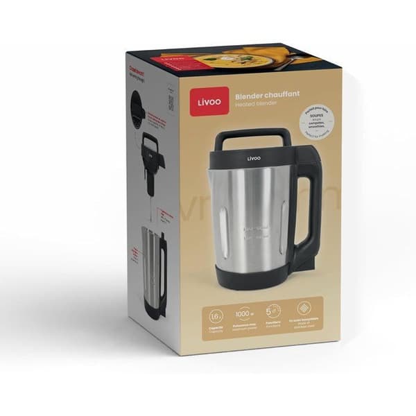 LIVOO DOP260N Uppvärmd soppmixer - Grå och Svart