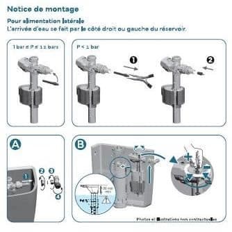 Sidoflotterventil för WC-cistern - NOVOBAIN - Mässingsspets