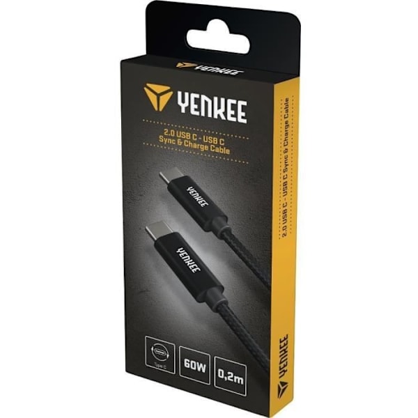 0,2 m USB-C-kabel - YENKEE - YCU C02 BK