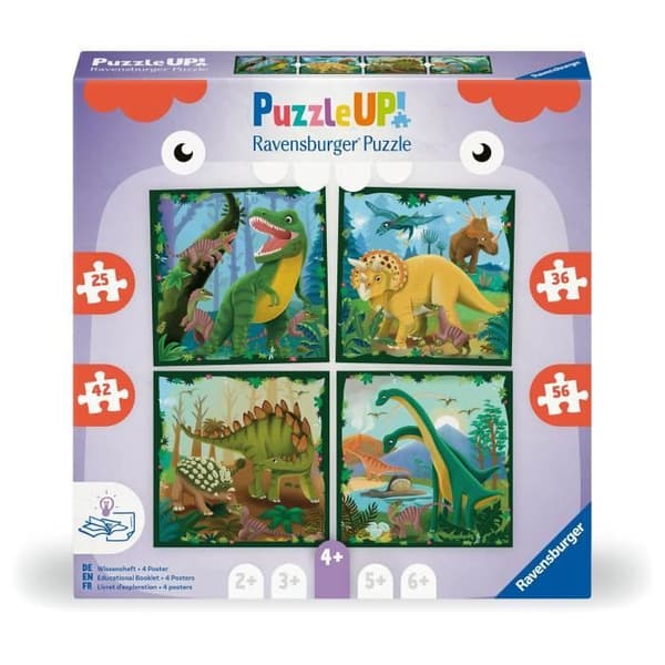 Barnpussel, Puzzle UP!, Dinosaurier, från 4 år, 12004003, Ravensburger