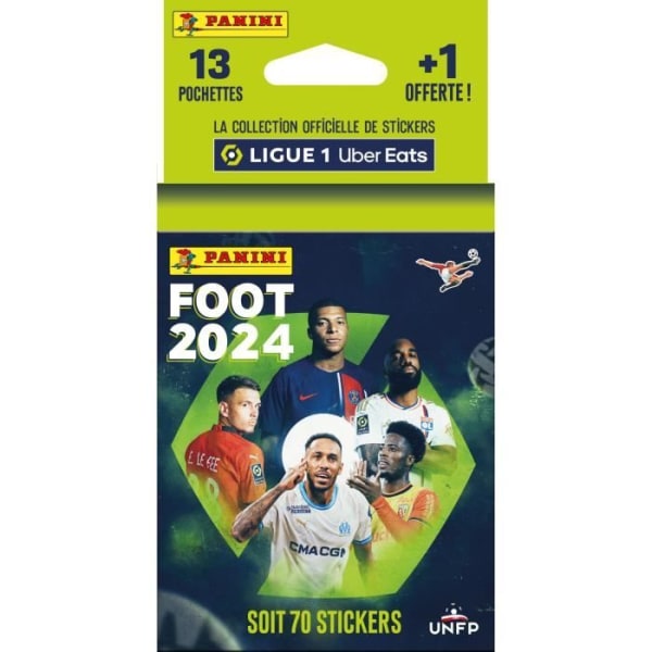Panini Football 2024 Ligue 1 samlarkort - Blisterförpackning med 13 fickor + 1 gratis