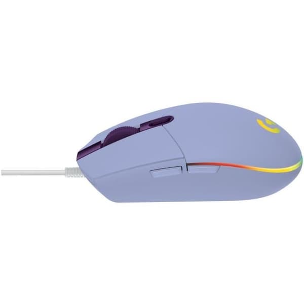 Trådbunden spelmus - LOGITECH G - G203 - LIGHTSYNC - RGB - Lila färg