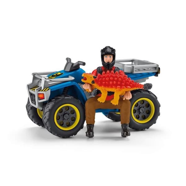 Schleich - flygning på Quad mot Velociraptor - 41466