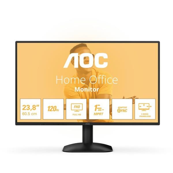 Kontorsdatorskärm - AOC - 23,8'' - FHD - 120Hz - IPS-panel - 1ms - 24B31H