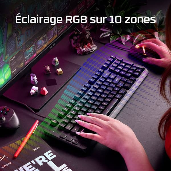 Trådbundet speltangentbord - HyperX Eve 1800 - USB - AZERTY