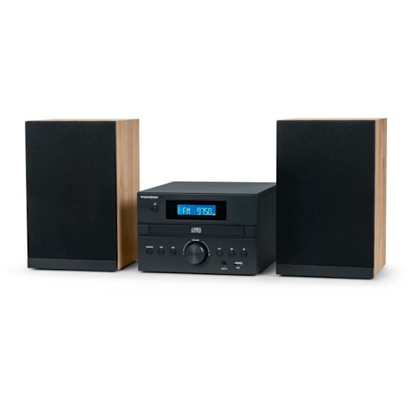 Mikrosystem - THOMSON - Bluetooth - Radio - CD - MP3 - USB - DAB - Trä och svart