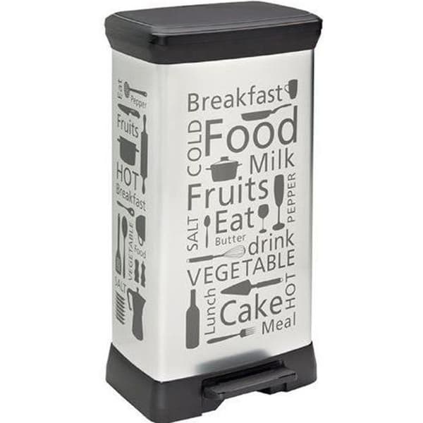 Curver 205873 Décor Kök Rektangulär Pedalhink Polypropylen Silver 39 x 29 x 73 cm...