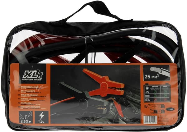 XL PERFORM TOOLS Startkablar 25mm² DIN - 5,5L dieselmotor - 25mm² x 3m