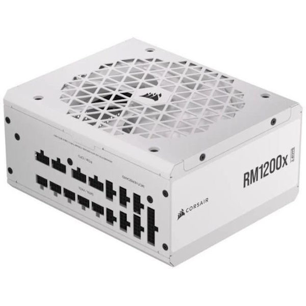 CORSAIR - Strömförsörjningsenhet - RM1200x Shift White Cybenetics - Helt modulär ATX - Gold 80 Plus certifierad - 1200 watt
