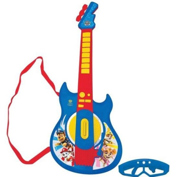 PAT PATROUILLE - Upplyst elektronisk gitarr 59cm - Glasögon och mikrofon