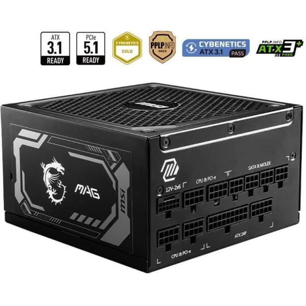 PC-nätaggregat - MSI - 306-7ZP9A11-CE0 - MAG A1250GL PCIE5