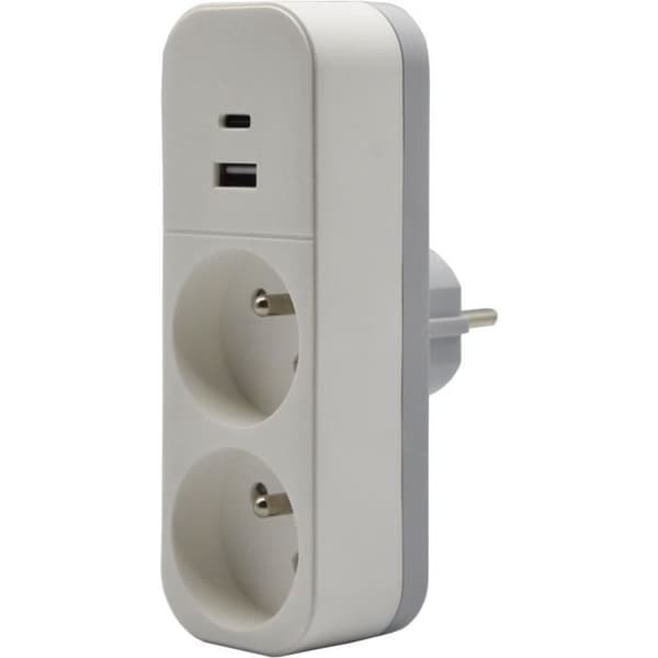 Biplite - QUARX - 2P 16A - Med USB-A och USB-C, NF-kompatibel