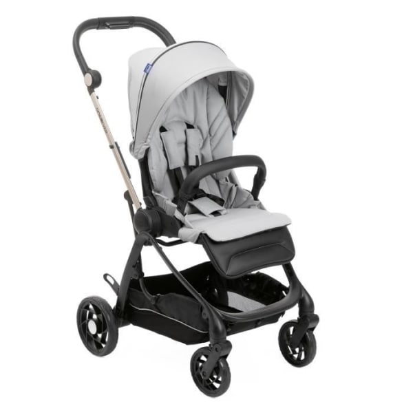 CHICCO One4Ever Silverleaf kompakt vagn - Stadsvagn - Unisex - 0 månader - Födelse - Grå