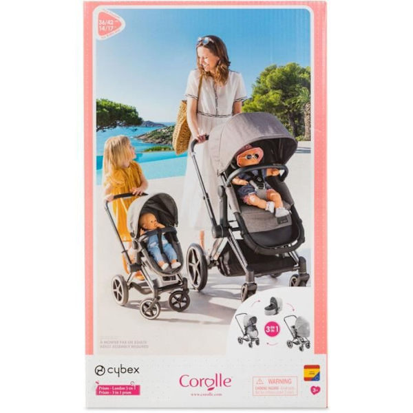Cybex X Corolle Combo 3 i 1 barnvagn för 36 cm och 42 cm spädbarn