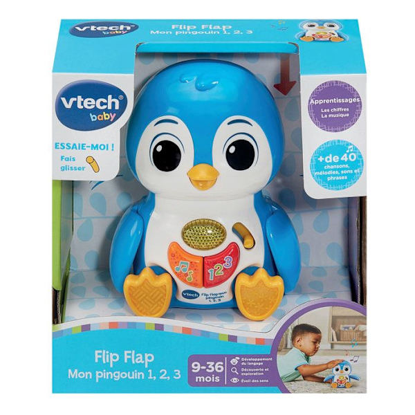 VTECH BABY - FLIP FLAP MIN PINGVIN 1, 2, 3 - Blå