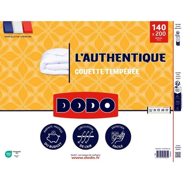 DODO Mellantjockt Påslakan 250g/m² - THE AUTHENTIC - 140 x 200 cm - Vit