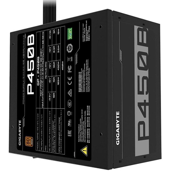 Strömförsörjning GigaByte GP-P450B 450 Watt 80Plus Brons
