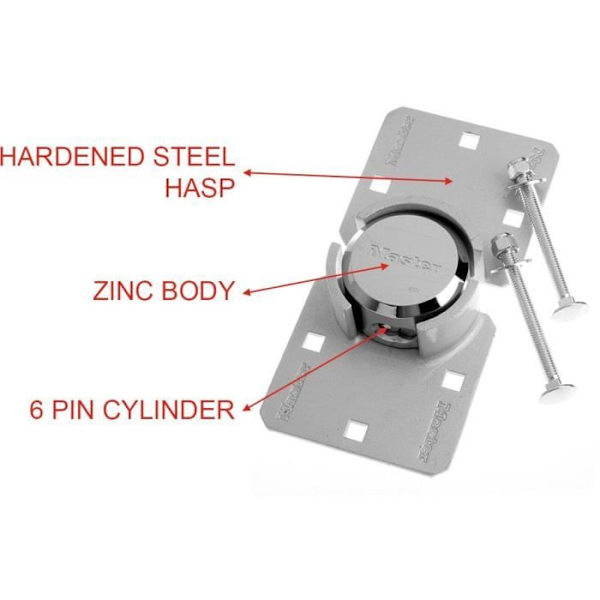 Hänglås för skåpbilsdörr - MASTER LOCK - 736EURD - Runt hänglås + Hasp
