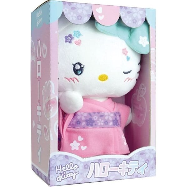 Hello Kitty Kimono Kawai Plush +- 22 cm - JEMINI - Kawai version med rosa kimono och flip-flops.