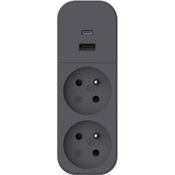 Biplite - QUARX - 2P 16A - Med USB-A och USB-C, NF-kompatibel