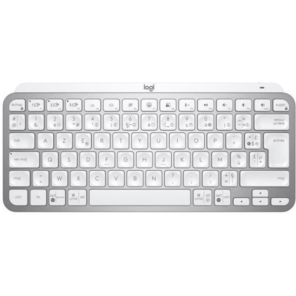 Logitech Wireless Keyboard - MX Keys Mini - PALE GRAY - Kompakt, Bluetooth, bakgrundsbelyst för MAC, iOS, Windows, Linux, Android Grå