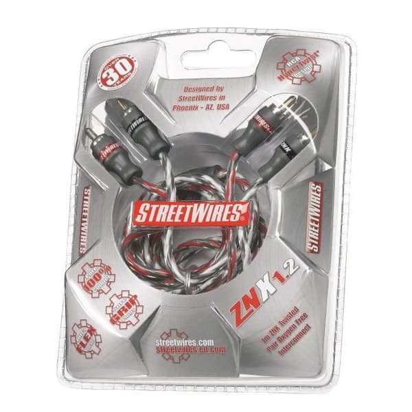 RCA-kabel 1 meter - MTX AUDIO - ZNX1.2 - ZeroNoise Stereo 100% - Koppar HyperTwist UltraFlex symmetrisk anti-parasitisk
