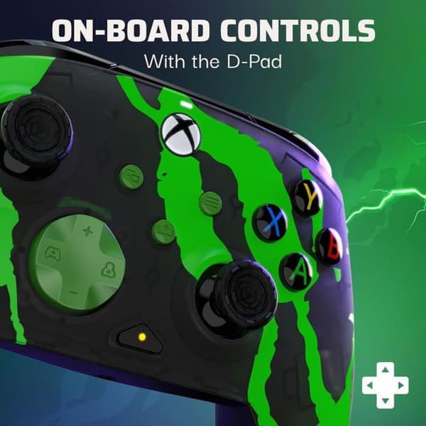 Gamepad - Xbox - Rematch Glow Advanced - Kabelansluten - Jolt Green - PDP