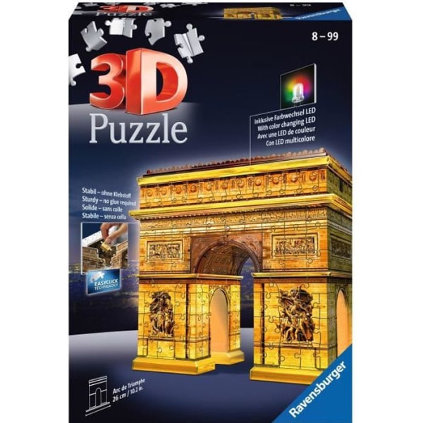 RAVENSBURGER Puzzle 3D Arc de Triomphe Night Edition 216 st