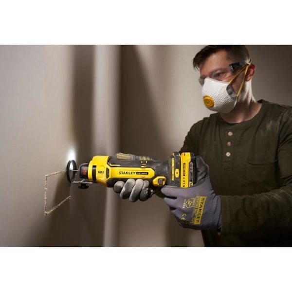 Sladdlös gipsfräs - Stanley Fatmax - SFMCE200B-XJ - 18V - 26000 rpm - LED - Borr ingår