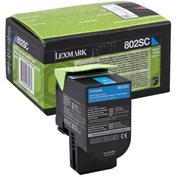Lexmark Toner 802SC - 80C2SC0 - Cyan - 2 000 sidor