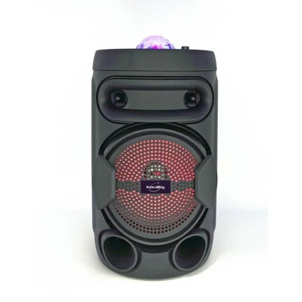 INOVALLEY KA02 BOWL - 400W Bluetooth -ljushögtalare - Karaoke -funktion - Flerfärgad LED -kalejdoskopkula - USB -port, Micro -SD
