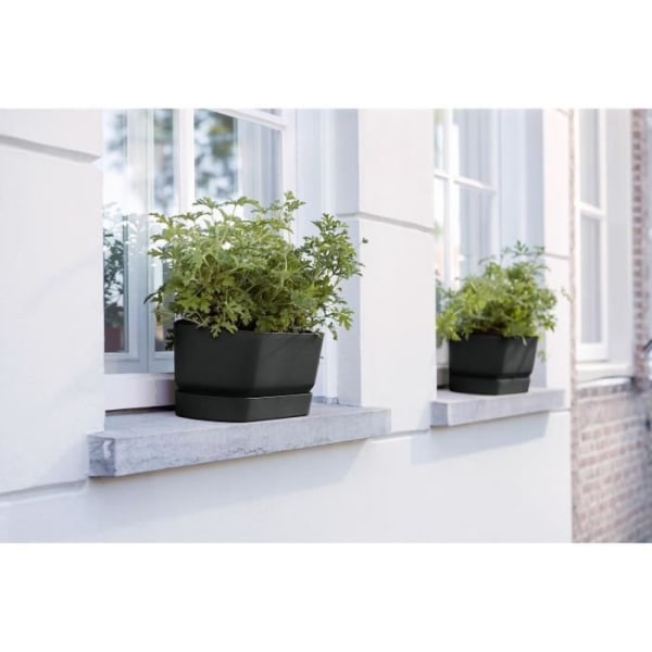 Greenville Oval Planter - Plast - Ø70 - Svart