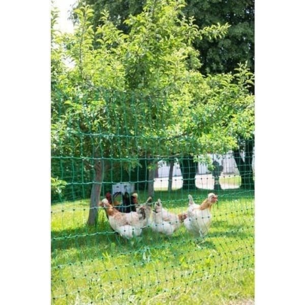 KERBL Nät för kycklingar 25 m - 106 cm - dubbelspetsat - grönt - ej elektriskt