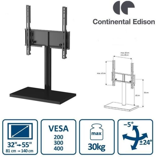 Continental Edison TV Stand Central Stand (32 '' till 55 '')
