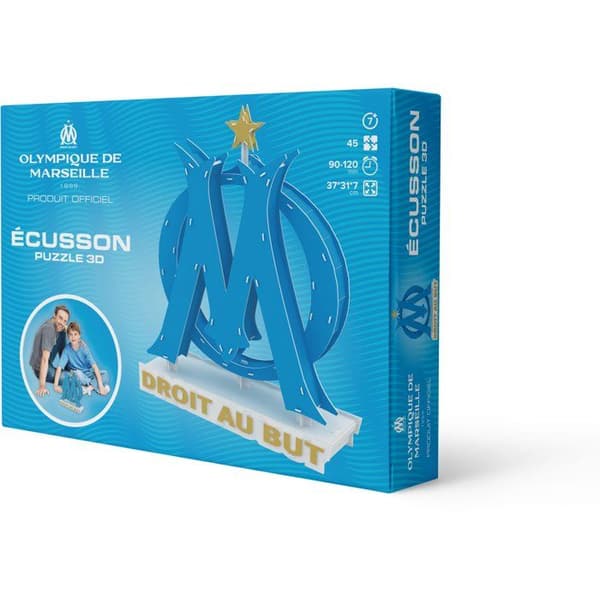 3D-pussel - MEGABLEU - Olympique de Marseille Crest - 40 bitar - Ålder 7+
