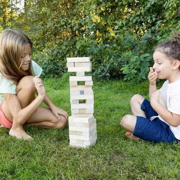 XXL Tumbling Tower - Skicklighetsspel - SES CREATIVE - XXL-version för utomhusbruk, spännande för barn och vuxna.