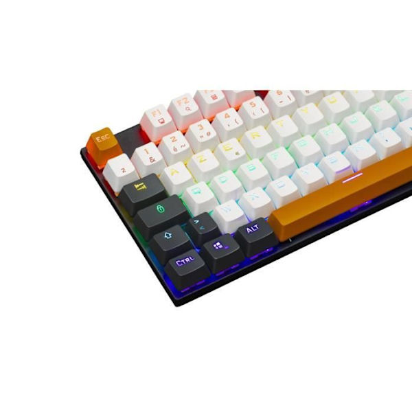 Speltangentbord - THE G-LAB - KEYZ-MERCURY-C/FR - Mekaniskt - TKL - 3 färger Vit+Svart+OrangeFR