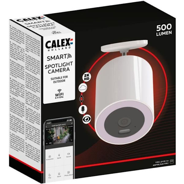 Smart projektorkamera - CALEX - WiFi - 5 års batterigaranti